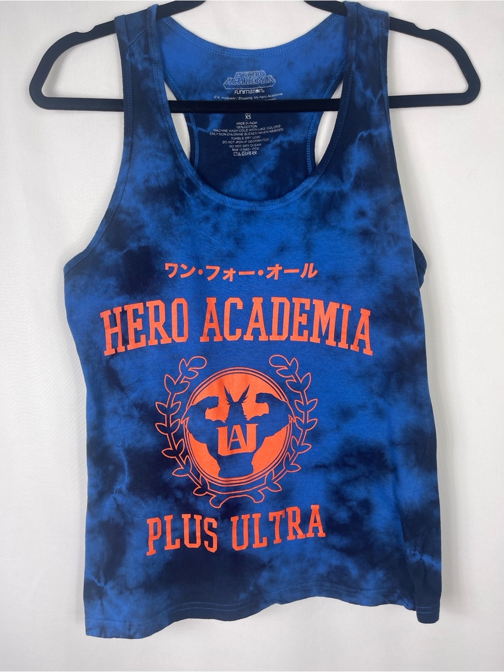 My Hero Academia Tie Dye UA Plus Ultra Racerback Graphic Anime Tank Top Women XS